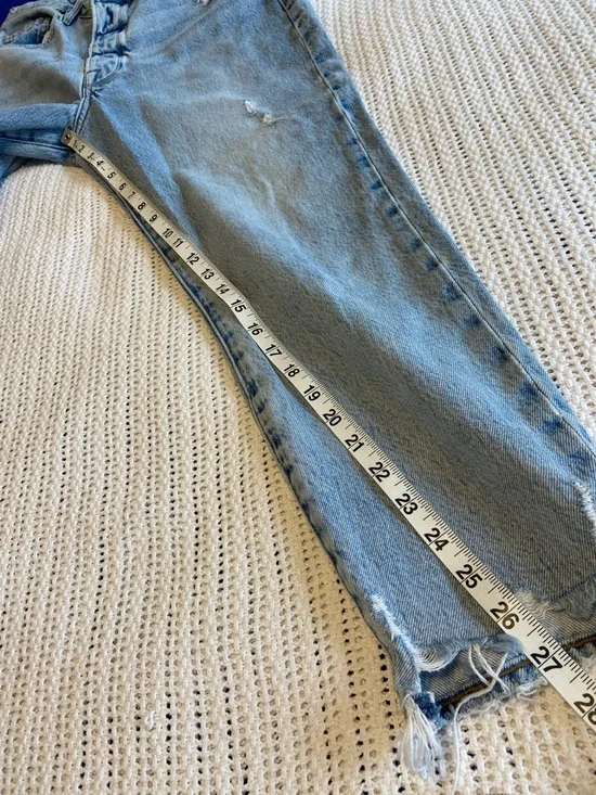 Frame "Le Original" button fly straight-leg jeans in a distressed Size 30 - Picture 13 of 13
